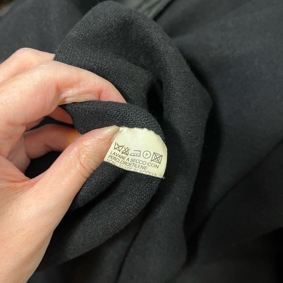 Vintage Salvatore Ferragamo Womens Asymmetrical Button Wool Coat Jacket Overcoat - Picture 14 of 15